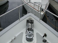 nordhavn self launching bow roller